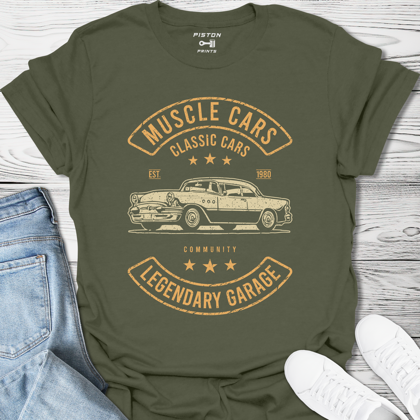 Muscle Cars Legendary Garage - T-Shirt